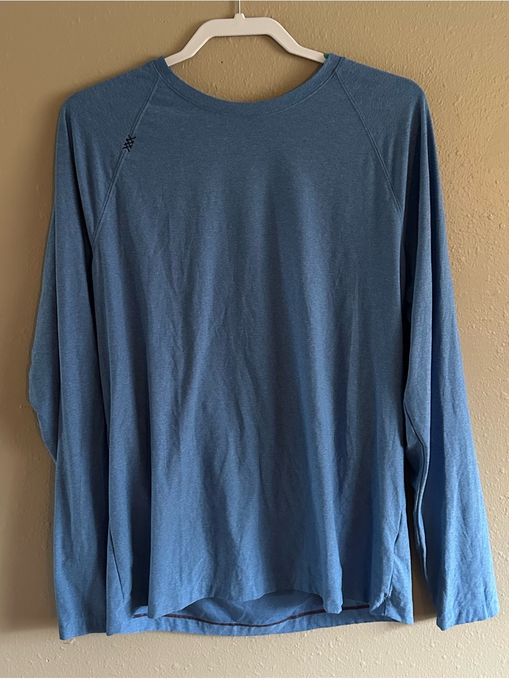 RHONE Men's Long-Sleeve Crewneck Shirt in Blue